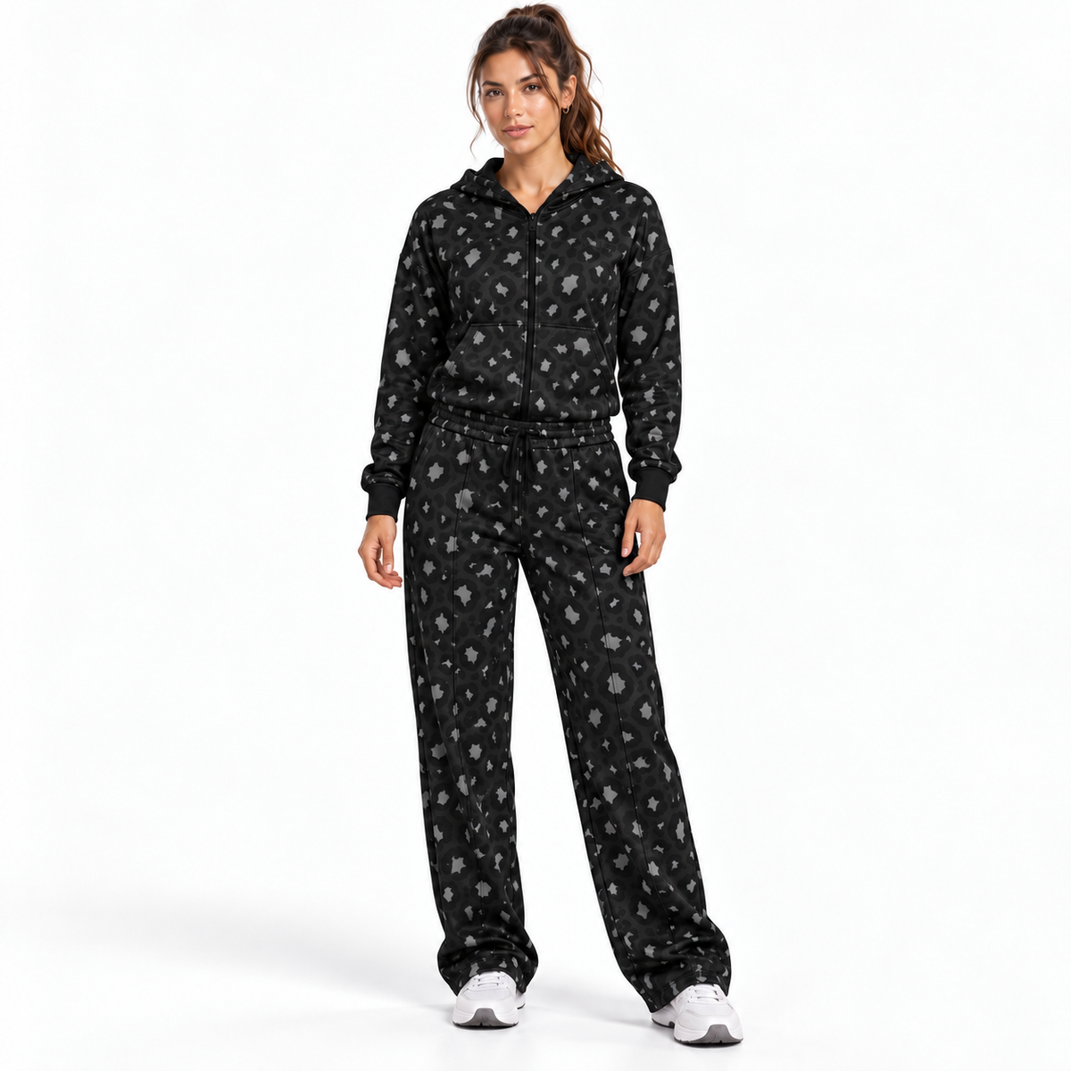 Conjunto Deportivo Street Negro — Campera + Pantalón