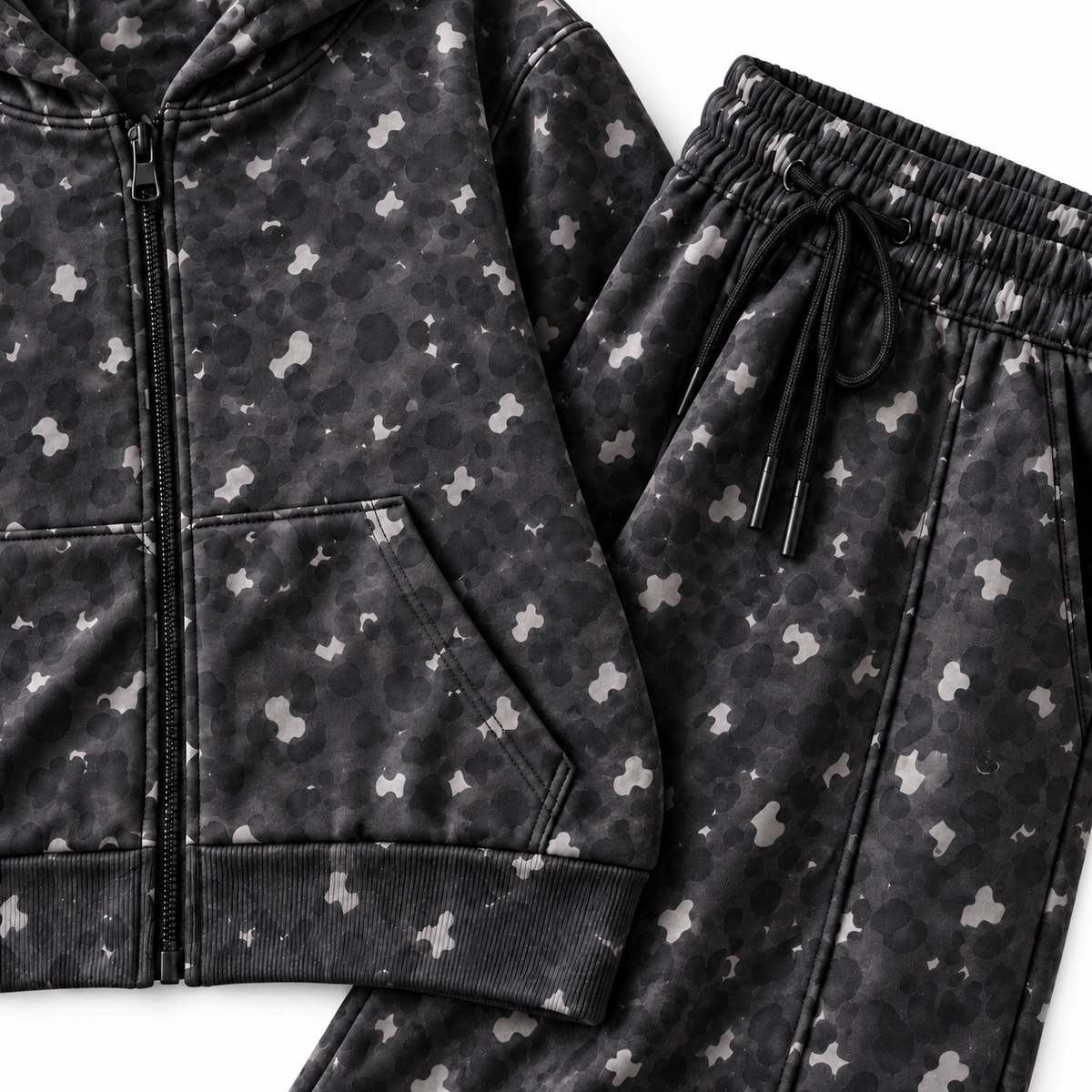 Conjunto Deportivo Street Negro — Campera + Pantalón